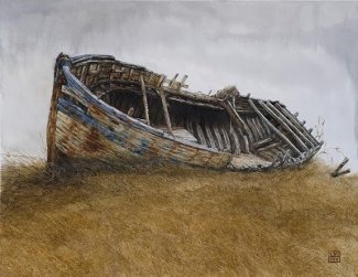 «Вот так когда-нибудь и я...». Акварель на бумаге, 62 x 48 см.