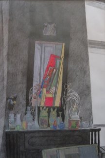 Триптих «Прощание», правая часть. 2013 г. Бумага, карандаш, пастель. 90 х 70 см.